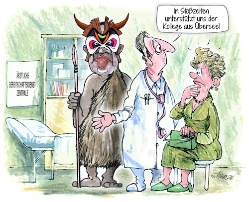 Cartoon: Notfallzentrale (medium) by Ritter-Cartoons tagged medizin,gasundheitssystem,desaster,pressekarikaturen,und,cartoons,von,berthold,ritter,facebook,seite,ritterkarikaturen,medizin,gasundheitssystem,desaster,pressekarikaturen,und,cartoons,von,berthold,ritter,facebook,seite,ritterkarikaturen