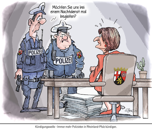 Cartoon: Polizei RLP (medium) by Ritter-Cartoons tagged nachtdienst
