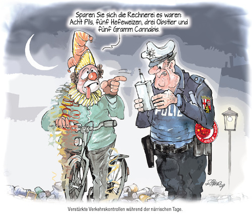 Cartoon: Polizeikontrolle (medium) by Ritter-Cartoons tagged polizeikontrolle