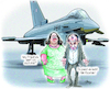 Cartoon: Merz fliegt Eurofighter (small) by Ritter-Cartoons tagged ricarda,lang