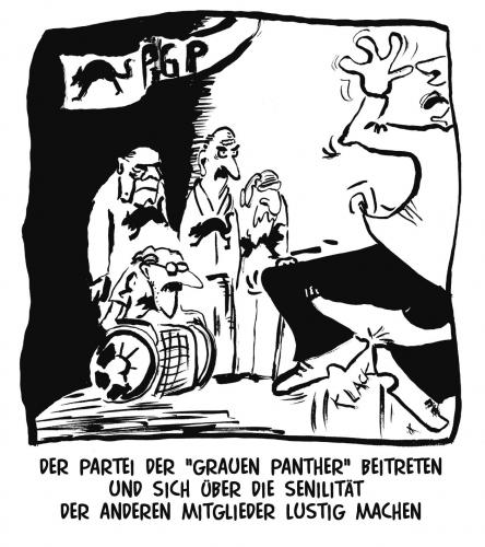 Cartoon: graue panther (medium) by armella tagged graue,panther