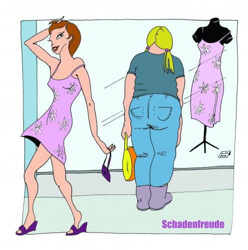 Cartoon: schadenfreude (medium) by armella tagged schadenfreude
