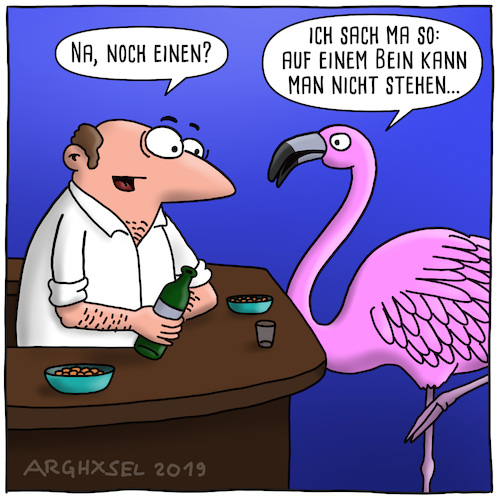 Auf einem Bein