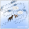 Cartoon: Hunde im Schnee (small) by Arghxsel tagged frost,eis,schnee,zunge,schlitten,winter,kalt,kälte,thermometer,schneeflocke,spuren