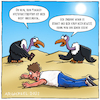 Cartoon: Mindesthaltbarkeitsdatum (small) by Arghxsel tagged wüste,geier,aasgeier,hitze,durst,sonne,sand,treibsand,oase,verdursten,gänsegeier,adler,kondor,nomaden,kamele,wasser,regen,sahara,gobi