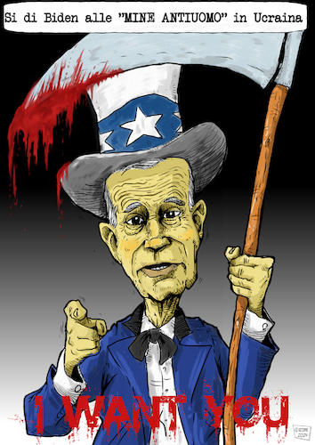 Cartoon: BidenMine AntiUomo (medium) by Lamberto tagged biden