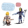 Cartoon: Master of the Universe (small) by Floffiziell tagged heman,skeletor,master,bachelor,verlierer