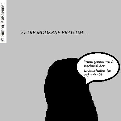 Cartoon: Die Steinzeitfrau! (medium) by Flymon tagged lichtschalter,light
