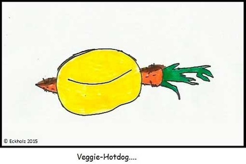 Cartoon: Veggie-Hotdog... (medium) by Sven1978 tagged hotdog,möhre,karotte,vegetarier,veganer,veggie