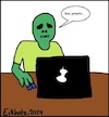 Cartoon: Wie primitiv... (small) by Sven1978 tagged alien,laptop,technologie,elektronik,primitiv
