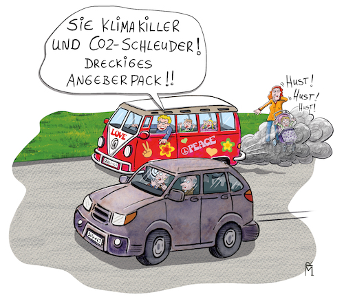 Cartoon: Nostalgiker (medium) by Rebecca-Meyer tagged urzeitautos,vw,bus,suvs,umweltschädlichkeit,und,hoher,platzverbrauch,akademischen,mittelschichtler,fahrzeugklasse,ressentiment,schadstoff,ausstoß,mobilität,lebensraum,urzeitautos,bus,suvs,umweltschädlichkeit,hoher,platzverbrauch,akademischen,mittelschichtler,fahrzeugklasse,ressentiment,schadstoff,ausstoß,mobilität,lebensraum