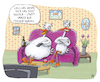 Cartoon: Frauenfußball (small) by Rebecca-Meyer tagged frauenfußball,gänse,sofa,fernsehabend,cartoon,dick,und,doof,ironie,partnerschaft,fernsehkritik,geschlechterrollen,sportsatire,gesellschaftskritik,fußballklischees,mimik,gänsepaare,wortwitz,absurdität,alltagshumor,streitgespräch,spruchreif,couchpotato,fernsehlust,cartoonidee,missverständnis,cartoonpointen