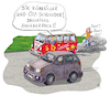 Cartoon: Nostalgiker (small) by Rebecca-Meyer tagged urzeitautos,vw,bus,suvs,umweltschädlichkeit,und,hoher,platzverbrauch,akademischen,mittelschichtler,fahrzeugklasse,ressentiment,schadstoff,ausstoß,mobilität,lebensraum