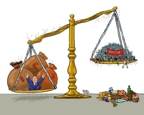 Cartoon: Ungleichgewicht (medium) by Karl Berger tagged armut,reichtum,hunger,kaapitalismus,not,überfluß,armut,reichtum,hunger,kaapitalismus,not,überfluß