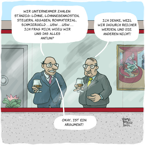 Cartoon: Wozu? (medium) by Karl Berger tagged kapitalist,unternehmer,gewinn,ausgaben,kapitalist,unternehmer,gewinn,ausgaben