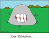Cartoon: Der Zahnstein... (small) by Stiftewürger tagged zahnstein,allegorie,zahn,stein