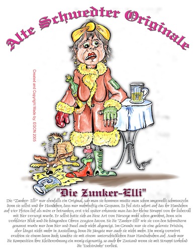Cartoon: Alte Schwedter Originale V (medium) by Cartoon_EGON tagged mondscheinglaser,ein,original