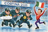 Cartoon: ICE on ice (small) by KI-Vossy tagged immigration,agency,ice,usa,trump,potus,security,winter,olympics,milan,cortina,italy,government,embassy,rome,einwanderungsbehörde,regierung,olympische,winterspiele,sicherheit,ap,botschaft,rom