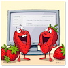 Cartoon: KI-Erdbere (small) by A Human tagged ki,ai,chatgpt,perplexity,erdbeeren,strawberry,token,llm