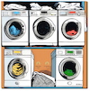 Cartoon: Olympischer Waschsalon (small) by A Human tagged olympiade,macron,paris,frankreich,sport,sommerspiele,waschsalon,waschmaschine