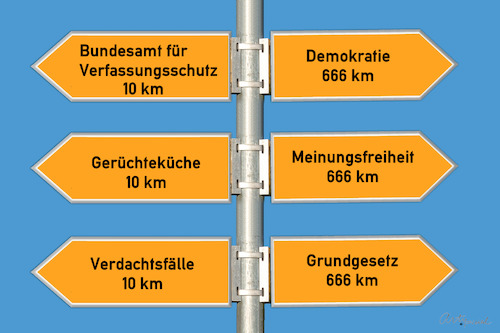 Cartoon: Das lag mal anders (medium) by ArtyFicial tagged gerüchteküche,verfassungsschutz,innenministerium,faeser,haldenwang,verfahren,demokratie,meinungsfreiheit,grundgesetz