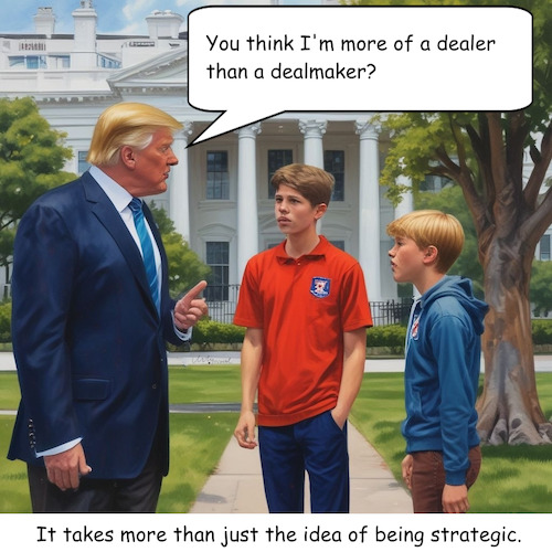Cartoon: The Art of Deal (medium) by ArtyFicial tagged art,deal,dealer,dealmaker,teenager,image