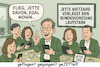 Cartoon: Auf und davon geJETtet (small) by ArtyFicial tagged grüne,jugend,abgang,abschied,jette,nietzard,vorstand,bundesvorstand