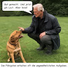 Cartoon: Laut - leise (small) by ArtyFicial tagged hund,mann,kommando,widerspruch,ungewöhnlich,management,mitarbeiter,talent,fähigkeiten