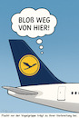 Cartoon: Lieber nen Abflug machen? (small) by ArtyFicial tagged vogelgrippe,kranich,brandenburg,deutschland,wildvögel,zugvögel,zuchtvögel,geflügel,logo,blau,gelb