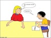 Cartoon: Irgendwas... (small) by Kruscha tagged irgendwas,mann,frau,ehe,schreiben,sprache