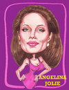 Cartoon: Caricature of Angelina Jolie (small) by Steve Nyman tagged caricature,angelina,jolie,brangelina