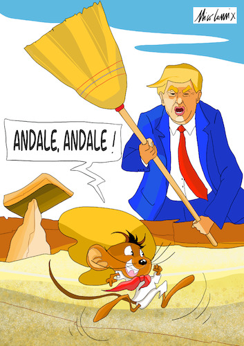 Cartoon: Andale - andale (medium) by Nicocomix tagged mexico,trump,racism,political,politics,usa,america,immigration,andale