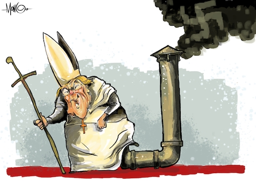 Cartoon: Ser Papa (medium) by Mongo tagged ia,trump,papa,vaticano