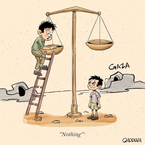 Cartoon: Nothing (medium) by Ahmad Qaddura tagged gaza
