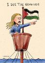 Cartoon: I see the genocide - Madleen (small) by Ahmad Qaddura tagged madleen