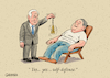Cartoon: Self-Defense... or Genocide? (small) by Ahmad Qaddura tagged gaza