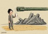 Cartoon: Starvation in Gaza - Originally (small) by Ahmad Qaddura tagged gaza
