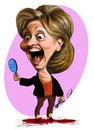 Cartoon: Hillary Clinton (small) by abbas goodarzi tagged hillary,clinton,america,blood,crimes,mirror,laughter