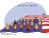 Cartoon: Wall Street ! (small) by abbas goodarzi tagged wall,street,america,economy,people,poverty,destitution,sinking,hands,help