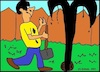 Cartoon: Ohne Worte (small) by Honk1978 tagged mann,öl,graben,ölgrube,fund,gartenarbeit,fontäne