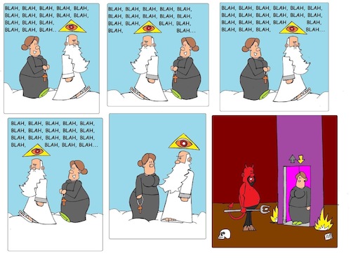 Cartoon: Limit (medium) by Xisto Ventura tagged limit,god,hell