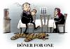 Cartoon: Döner For One (small) by Rovey tagged dinner for one silvester tv kult tradition fernsehen jahreswechsel