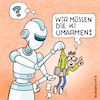 Cartoon: Ki umarmen (small) by Rovey tagged ki,umarmen,ai,techsatire,künstlicheintelligenz,artifical,intelligence,digitalisierung,techcartoon,aimemes,roboter,robotik,robot,robotics,humanoid,technik,revolution,innovation,nerd,mensch,menschlich,human,defensive,zukunft,sciencefiction,zukunftsangst,arbeit,arbeitsplätze,arbeitswelt,disruption,disruptiv,cartoon,illustration,zeichnung,handmade,humanmade,handdrawn,handgezeichnet,ohneki,noai