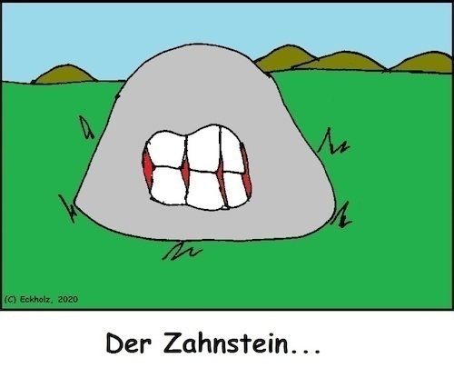 Cartoon: Der Zahnstein... (medium) by Stiftquäler78 tagged zahn,stein,zahnstein,allegorie,sinnbild,nonses,quatsch,sprache,zahnmedizin