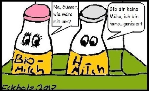 Cartoon: H-Milch... (medium) by Stiftquäler78 tagged milch,anmache,liebe,flirt,balz,biomilch,hmilch,kühlschrank