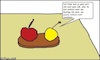 Cartoon: Absage... (small) by Stiftquäler78 tagged apfel,marille,obst,anmache,abfuhr,flirt