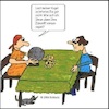 Cartoon: Die Wahrsagerin 1 (small) by Stiftquäler78 tagged wahrsagerin,scharlatenie,existenzzweifel,skepsis,scheinreligion,mann,frau,esoterik,gesellschaft,gauklerin,rummelplatz,zirkus,katze,tarot