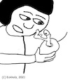Cartoon: 1 - Ohne Worte (small) by Kritzelhonk tagged apfel,wurm,frechheit,frucht,mann,obst