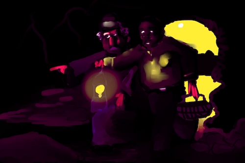 Cartoon: THE UNLEASHING HELL (medium) by Al-Mousawi79 tagged cartoon