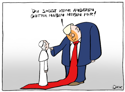 Cartoon: Gott (medium) by Kik tagged papst,leo,xiv,trump,usa,vance,vatikan,papst,leo,xiv,trump,usa,vance,vatikan
